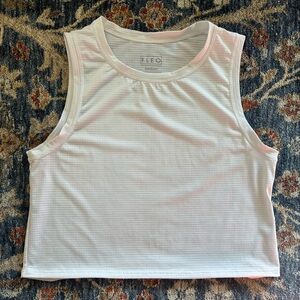 Fleo Women's White Crop Tank / Muscle Tee